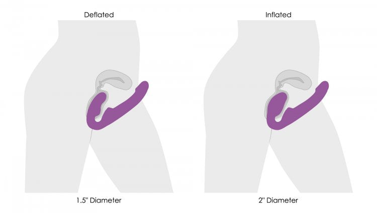 Vibrador Dildo Strapless Strap-on Control Pulsaciones Vagina 10X Ergo-Fit G-Pulse Inflatable & Vibrating Strapless Strap-On - Purple