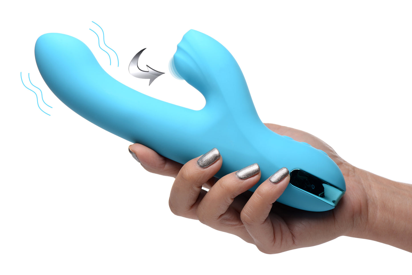 Vibrador De Lujo Recargable Estimulador Clítoris Pulsación 5 Star Rabbit 13X Silicone Pulsing & Vibrating Rabbit - Teal