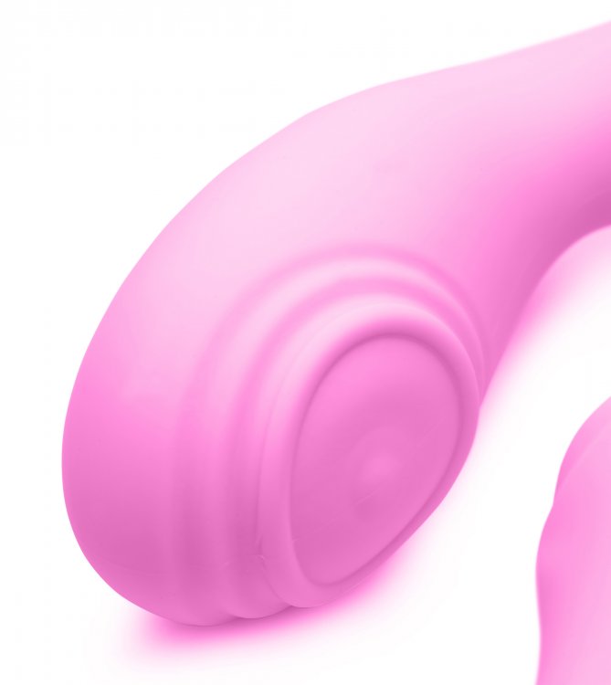 Vibrador Dildo Lésbico Strapless Strap-on Control Pulsaciones 15X U-Pulse Pulse & Vibe Strapless Strap-on w/ Remote - Pink