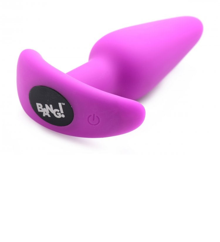 Plug Anal Potente Vibrador Masaje Unisex Potente Control Remoto Remote Control 21X Vibrating Silicone Butt Plug - Purple