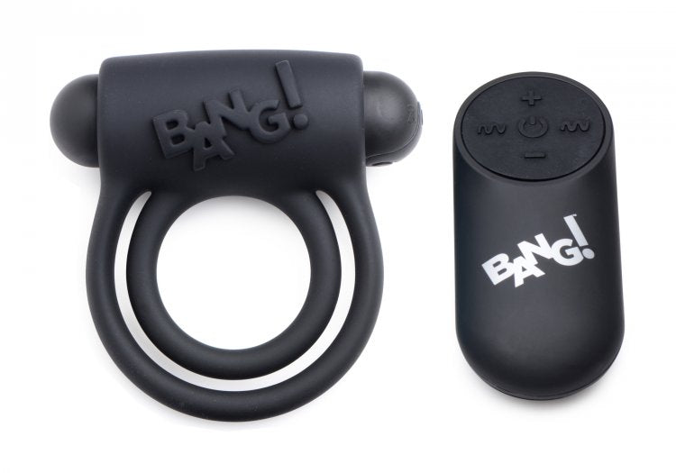 Anillo Pene Inalámbrico Control Remoto 7 Vibraciones Remote Control 28X Vibrating Cock Ring & Bullet - Black