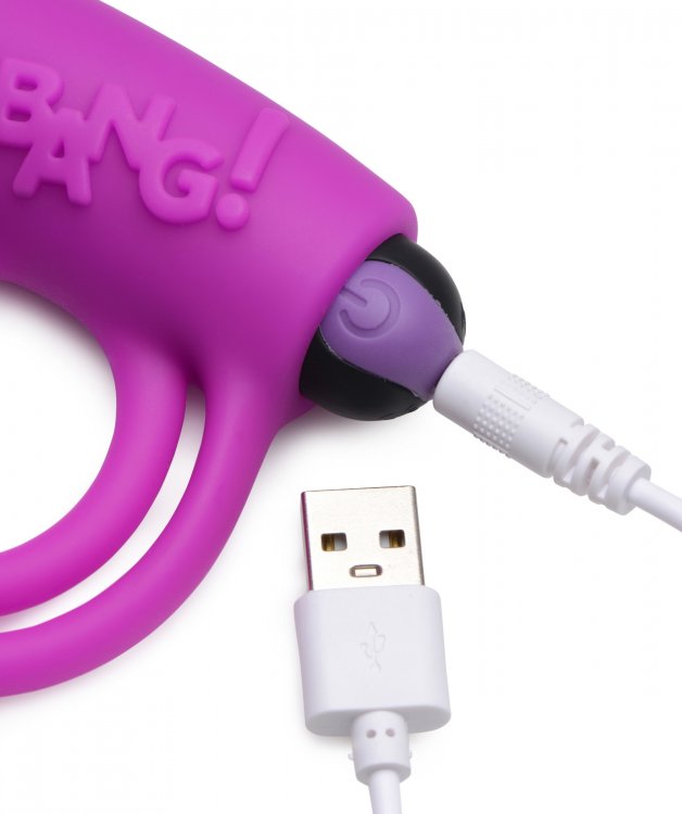 Anillo Pene Inalámbrico Control Remoto 7 Vibraciones 28X Vibrating Cock Ring & Bullet Purple
