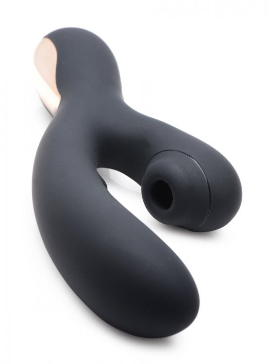 Potente Vibrador Succionador De Clitoris Recargable 8X Silicone Suction Rabbit - Black