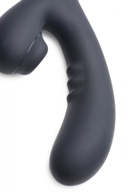 Potente Vibrador Succionador De Clitoris Recargable 8X Silicone Suction Rabbit - Black
