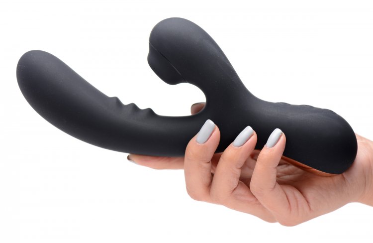 Potente Vibrador Succionador De Clitoris Recargable 8X Silicone Suction Rabbit - Black