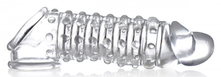 Funda Extensión Textura, Pene Incrementar Engrosar 1.5 Inch Penis Enhancer Sleeve - Clear