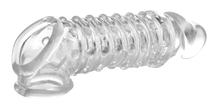 Funda Extensión Textura, Pene Incrementar Engrosar 1.5 Inch Penis Enhancer Sleeve - Clear