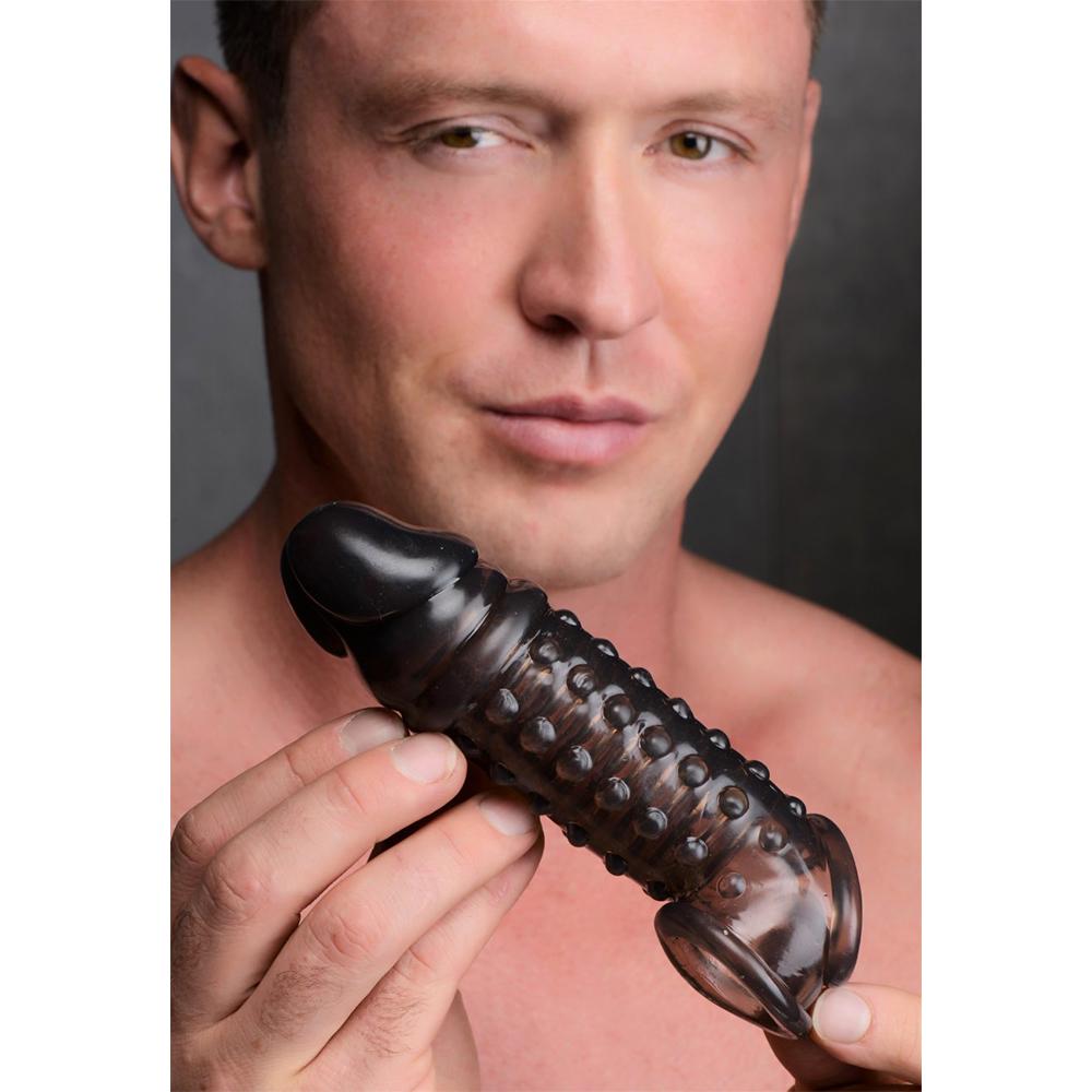 Funda Extensión Textura, Pene Incrementar Engrosar 1.5 Inch Penis Enhancer Sleeve - Smoke