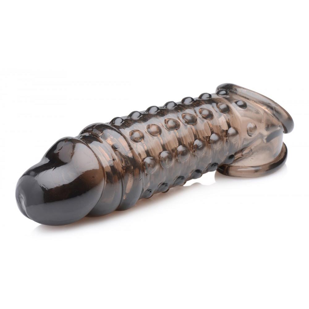 Funda Extensión Textura, Pene Incrementar Engrosar 1.5 Inch Penis Enhancer Sleeve - Smoke