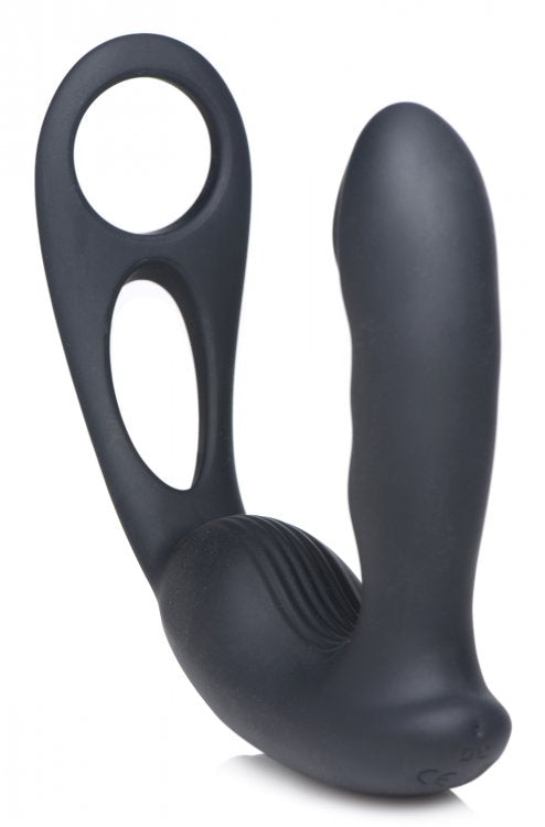 Vibrador Anal Sujetador De Bolas Anillo Prostatico Control Remoto 7X P-STRAP Milker Vibrating Prostate Stim w/ Cock & Ball Harness