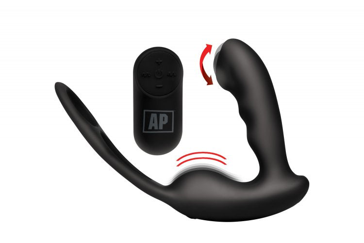 Vibrador Anal Sujetador De Bolas Anillo Prostatico Control Remoto 7X P-STRAP Milker Vibrating Prostate Stim w/ Cock & Ball Harness