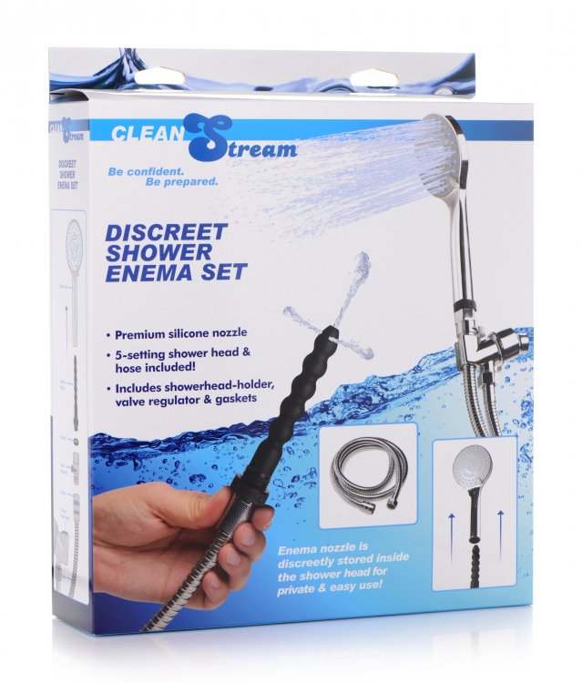 Enema Ducha Anal Lavado Rectal Baño Unisex Higiene Intima Discreet Silicone Shower Enema Set