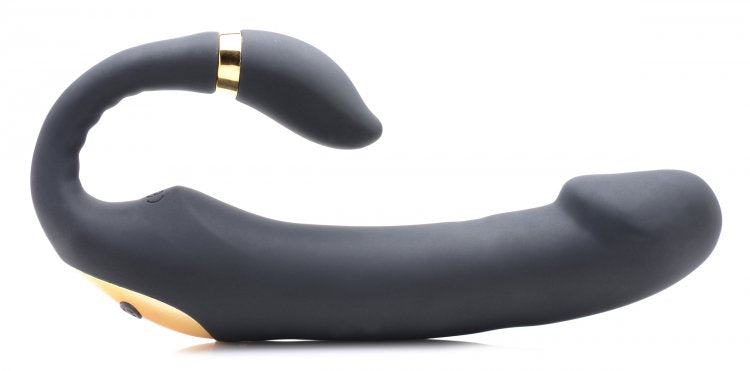 Vibrador Estimulador Vaginal Potente Silicona Flexible Inmi 10X Pleasure Pose Come Hither Silicone Vibe w/ Poseable Clit Stim