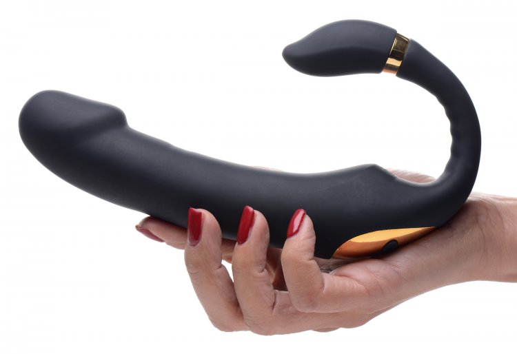 Vibrador Estimulador Vaginal Potente Silicona Flexible Inmi 10X Pleasure Pose Come Hither Silicone Vibe w/ Poseable Clit Stim