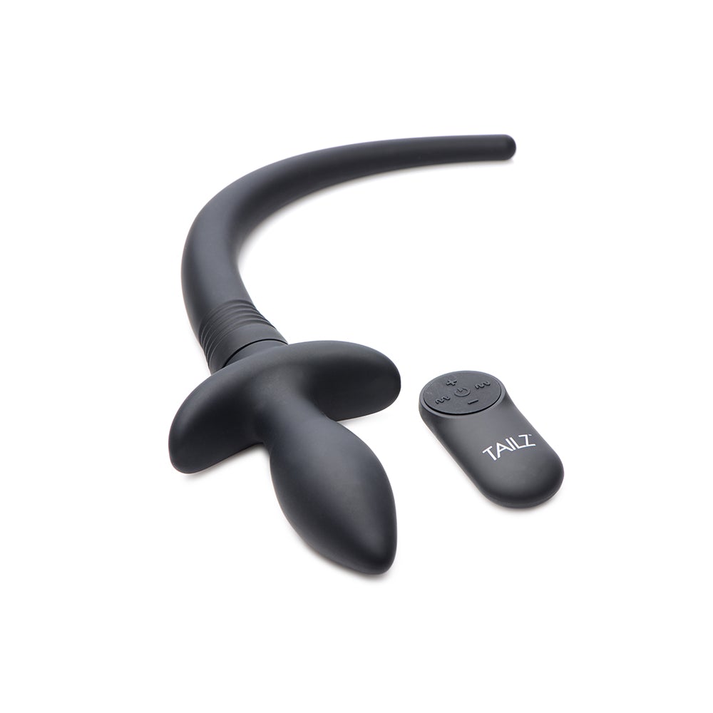 Plug Anal Cola De Perro Puppy Tail Anal Sex Vibrador Control 14X Remote Control Wagging and Vibrating Puppy Tail Anal Plug