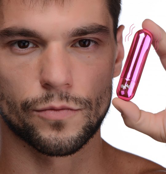 Potente Bala Vibradora Masajeadora Recargable Metallic Bang! 10X Rechargeable Vibrating Metallic Bullet - Pink