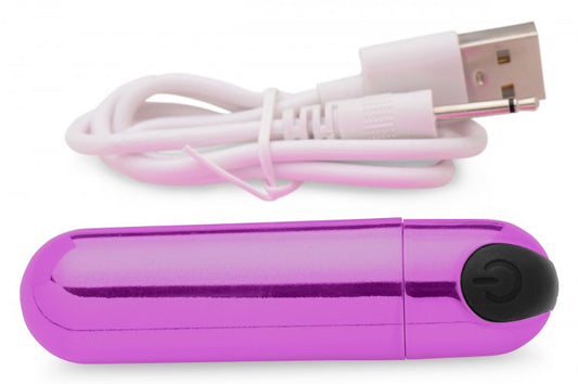 Bala Vibradora Potente Estimulante Recargable Bang!10X Rechargeable Vibrating Metallic Bullet - Purple