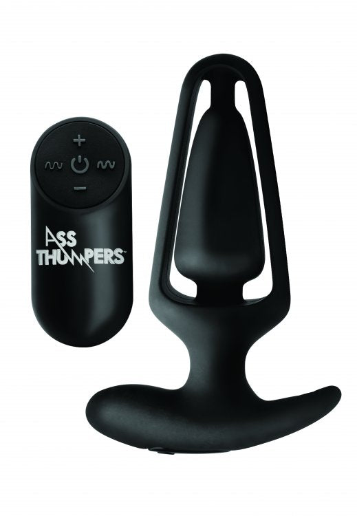 Vibrador Power Plug Anal Estimulador Silicon Control Remoto Power Plug 7X Hollow Anal Plug with Remote Control