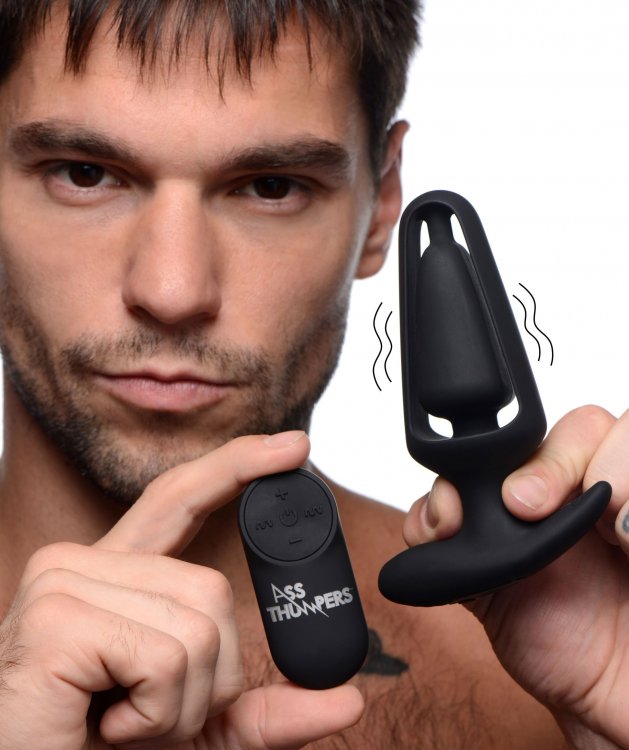 Vibrador Power Plug Anal Estimulador Silicon Control Remoto Power Plug 7X Hollow Anal Plug with Remote Control