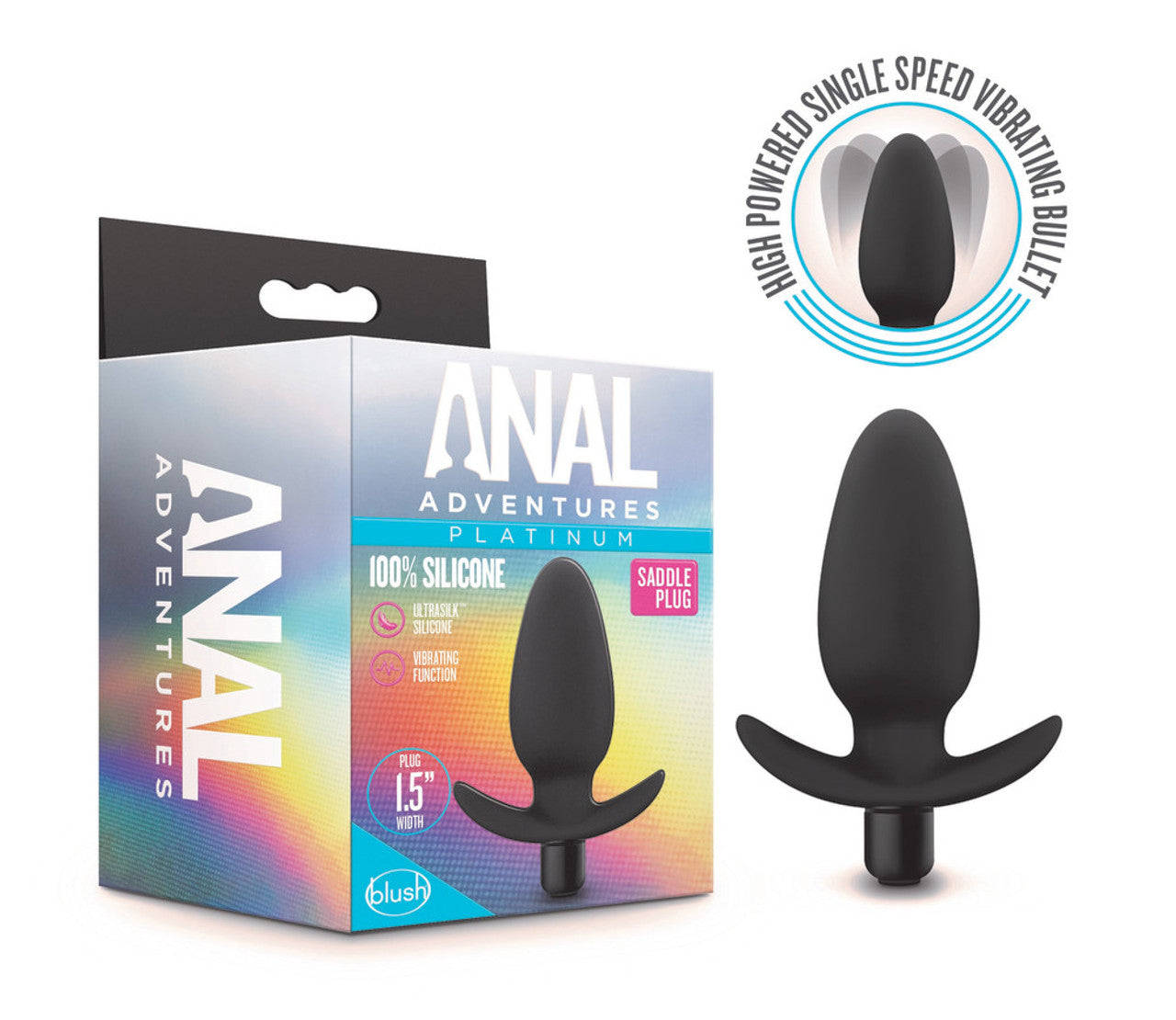 Vibrador De Silicon Plug Anal Fantasy Beginners Anal Anal Adventures Platinum - Silicone Saddle Plug - Black