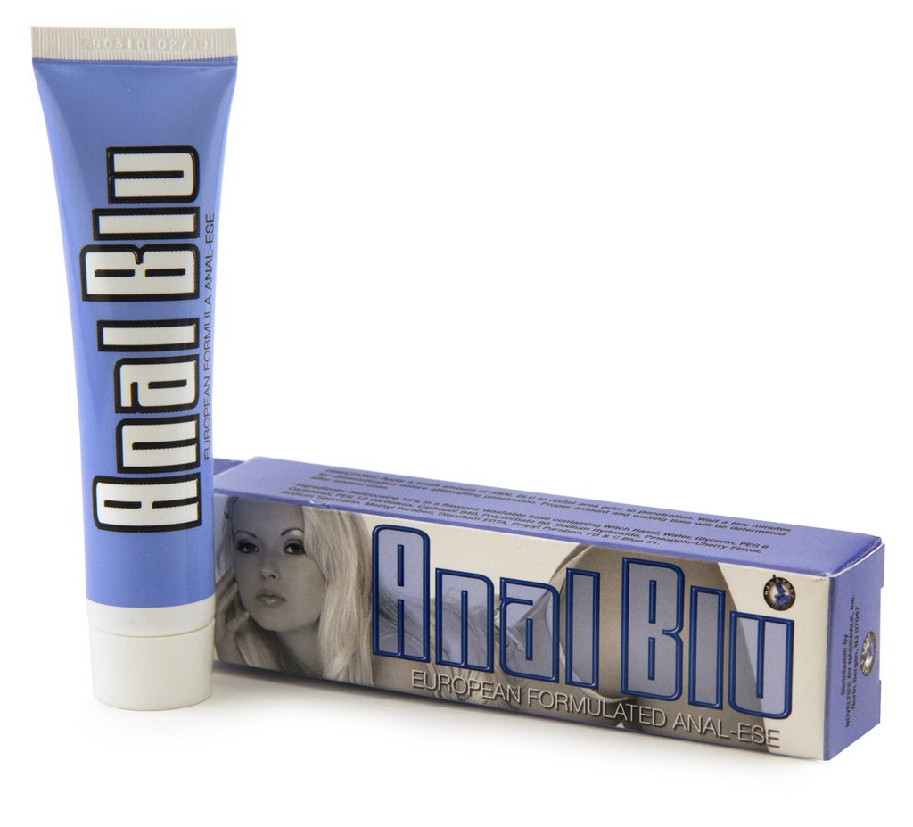 Anal Blu Desensibilizante 1.5oz onzas Lubricante Crema para penetración anal.