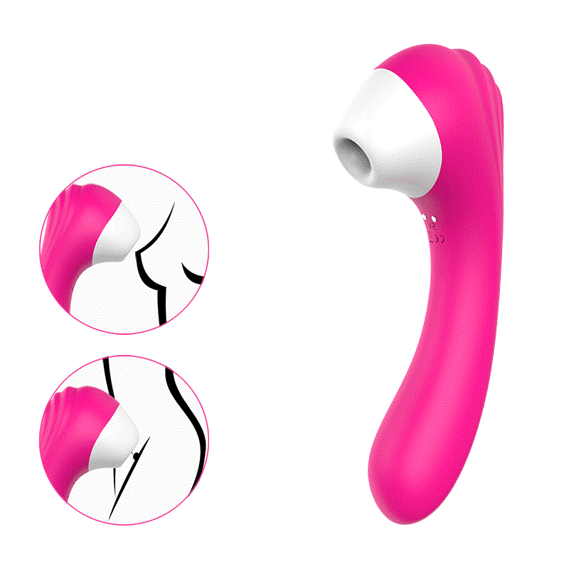 Vibrador Succionador Clitoris Pezon Recargable Punto G Chili Rosa