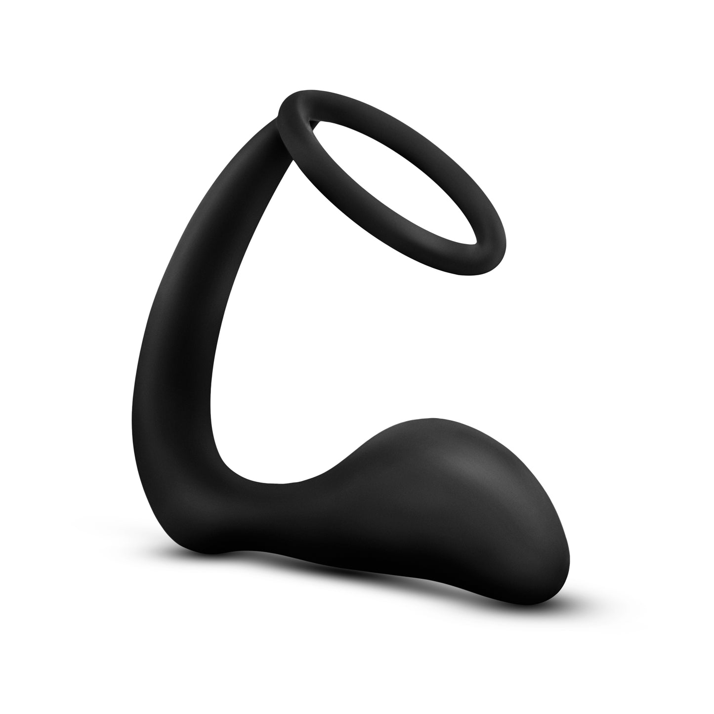 Plug Anal Silicon Con Sujetador, Estimulador Anal Prostatico Anal Adventures - Platinum - Cock Ring Plug - Black