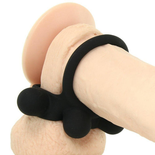 Anillo Pene Bolas Cock Ring Con Peso Potentes Erecciones Silicone Large Weighted C-Ring Ball Stretcher
