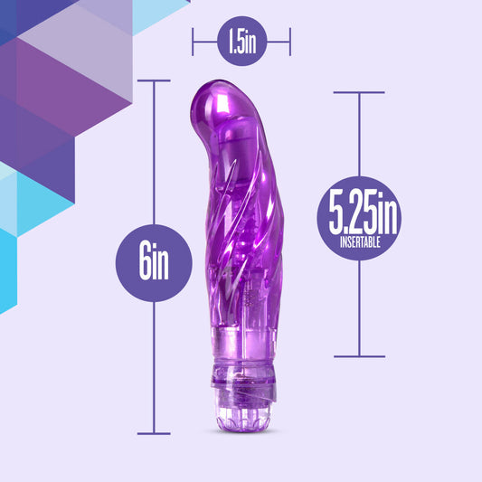 Vibrador Consolador Dildo 17cm Principiante Estimula Punto G Naturally Yours - Bachata - Purple