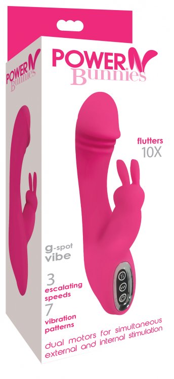 Vibrador Dual Potente Consolador Vaginal Recargable Flutters 10X Silicone Rechargeable Vibrator