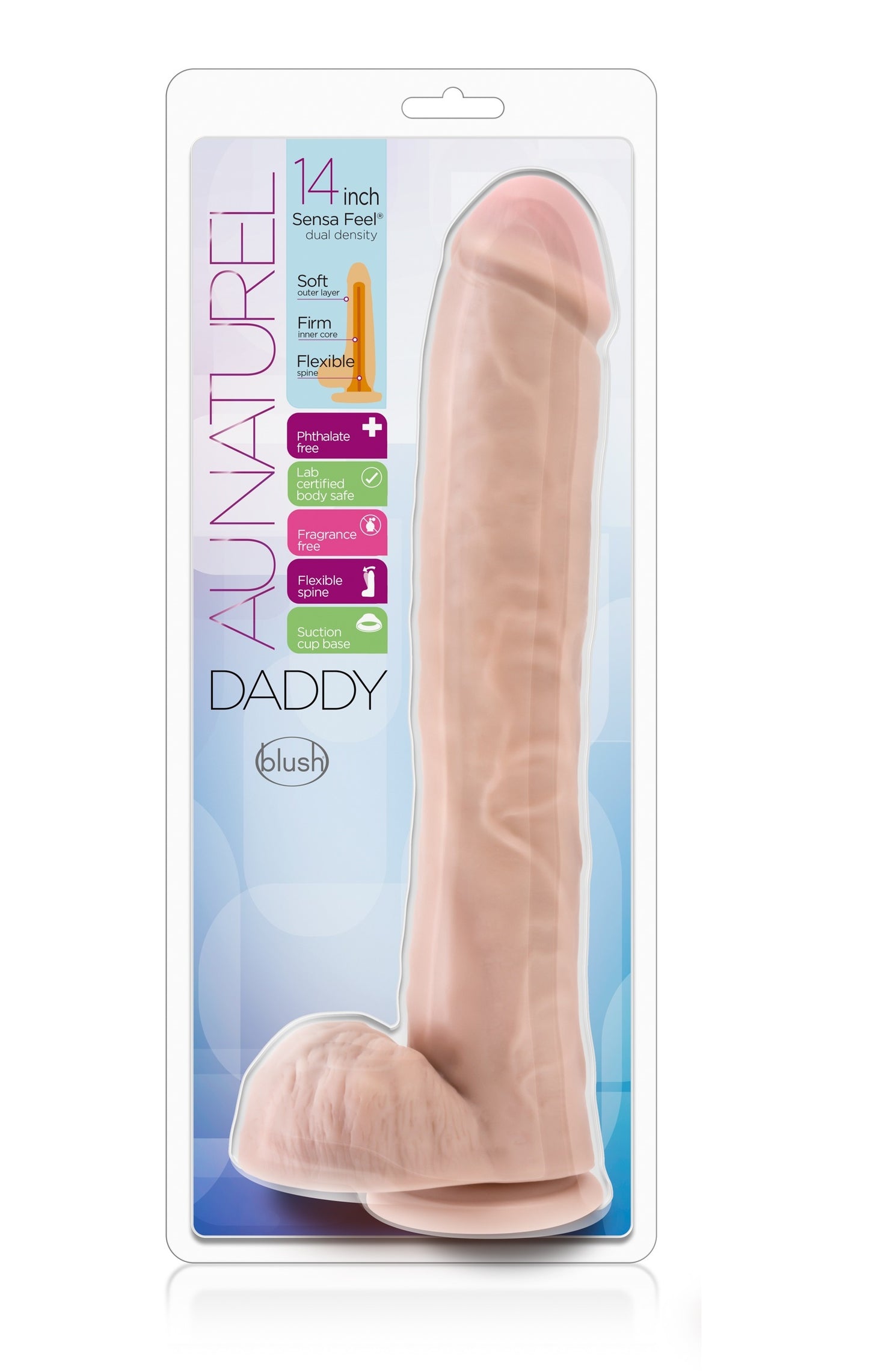 Dildo Grande 35cm Ventosa Suave Flexible Daddy - 14 Inch Sensa Feel Dual Density Dildo