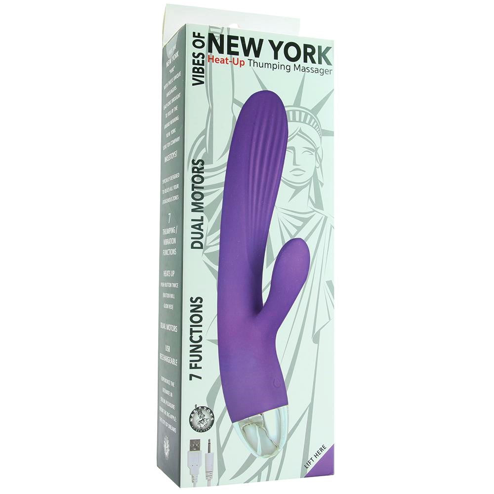 Vibrador Empuje Clítoris Punto G De Lujo Recargable Vibes of New York Heat-Up Thumping Rabbit