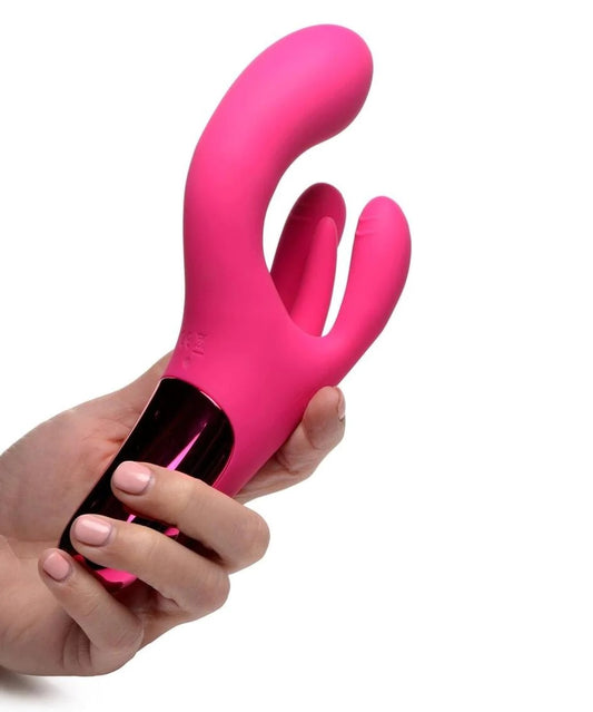 Triple Vibrador Estimulador Vaginal Clítoris Recargable Bang Triple Rabbit Vibrator - Pink