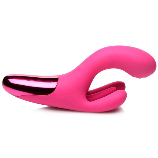 Triple Vibrador Estimulador Vaginal Clítoris Recargable Bang Triple Rabbit Vibrator - Pink
