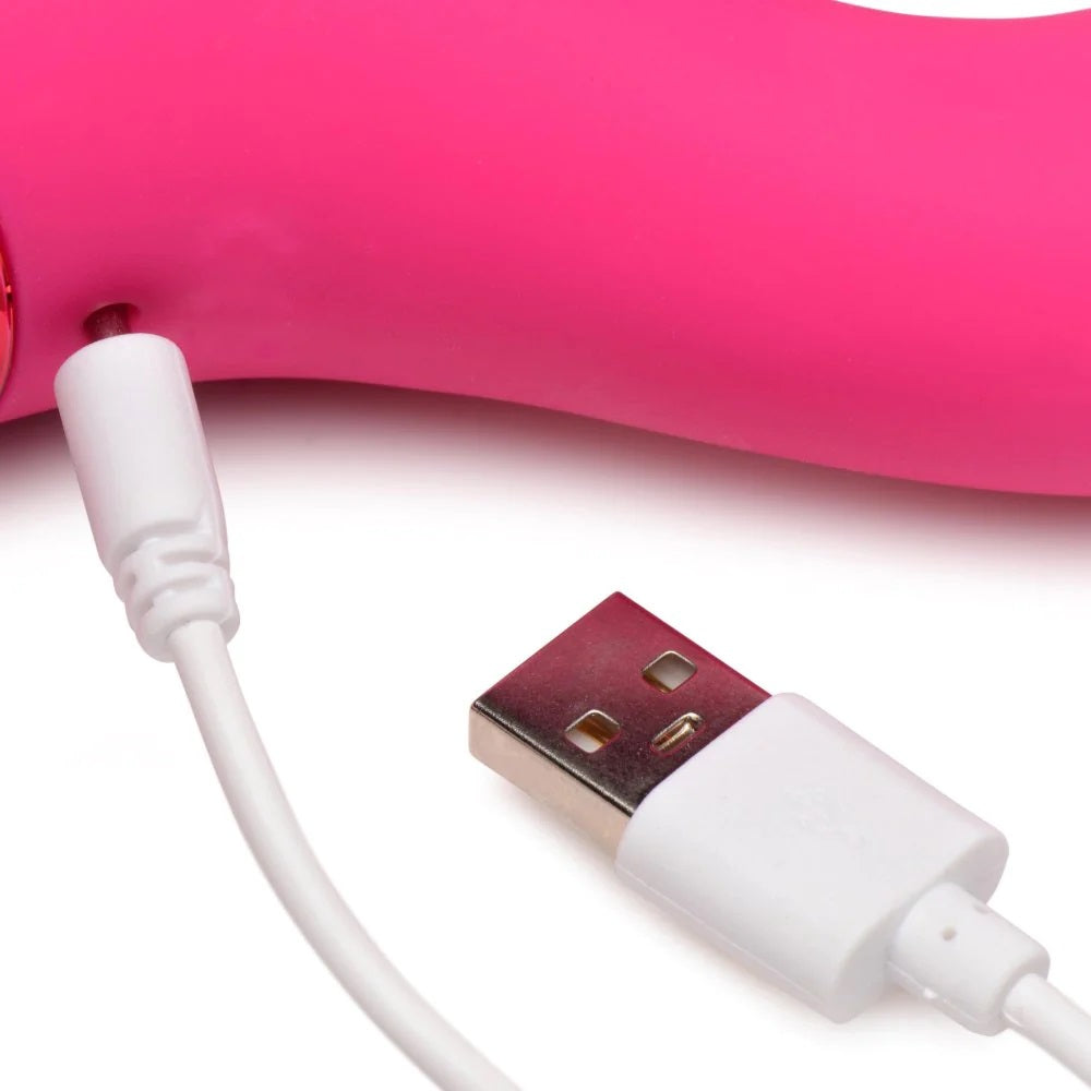 Triple Vibrador Estimulador Vaginal Clítoris Recargable Bang Triple Rabbit Vibrator - Pink