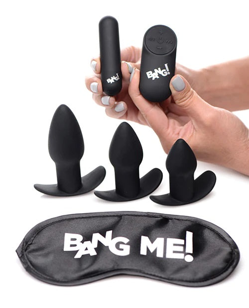 Plug Anal Vibrador Estimulador Set Principiante Bala Bang! BACKDOOR ADVENTURE REMOTE CONTROL 3 PIECE BUTT PLUG VIBE KIT