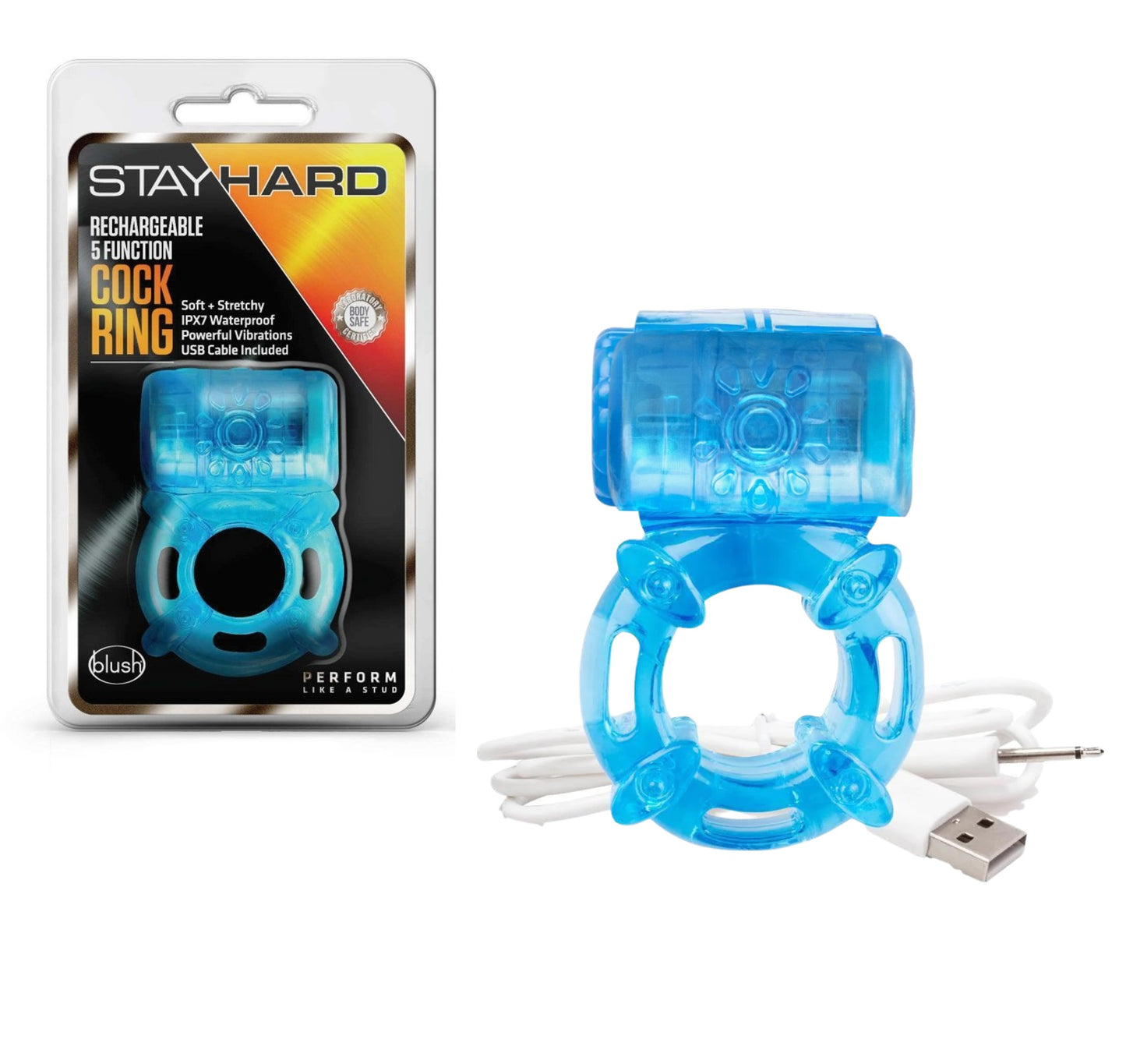 Anillo Pene Vibrador Recargable Estimula Clítoris Stay Hard