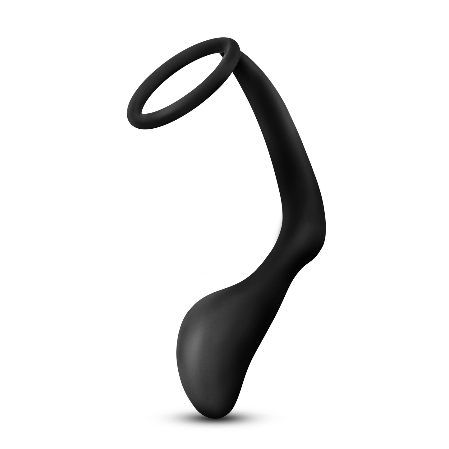 Plug Anal Silicon Con Sujetador, Estimulador Anal Prostatico Anal Adventures - Platinum - Cock Ring Plug - Black