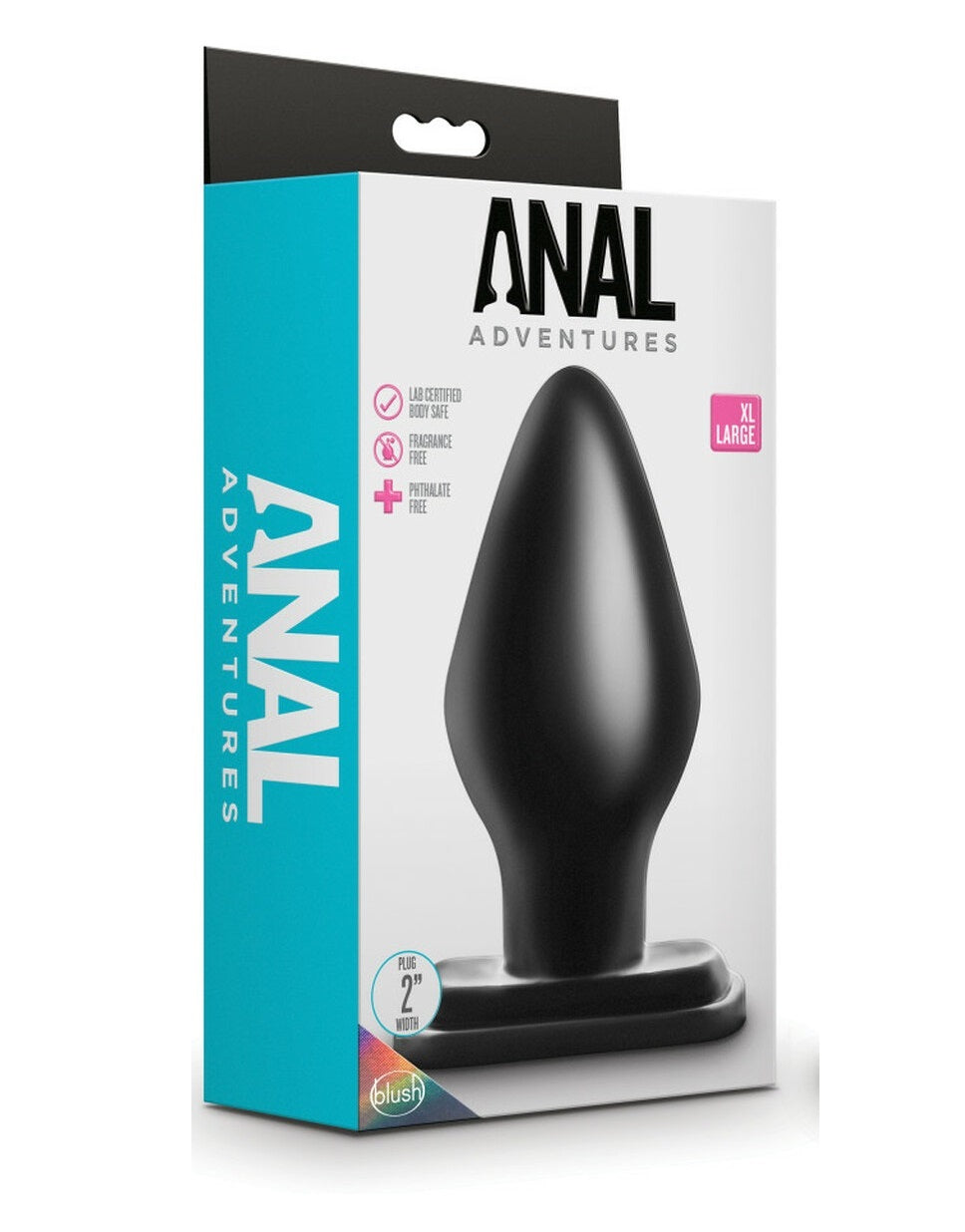 Plug Anal Grande Grueso Juego Sexo Anal Dildo Dilatador Anal Adventures - XL Plug - Black