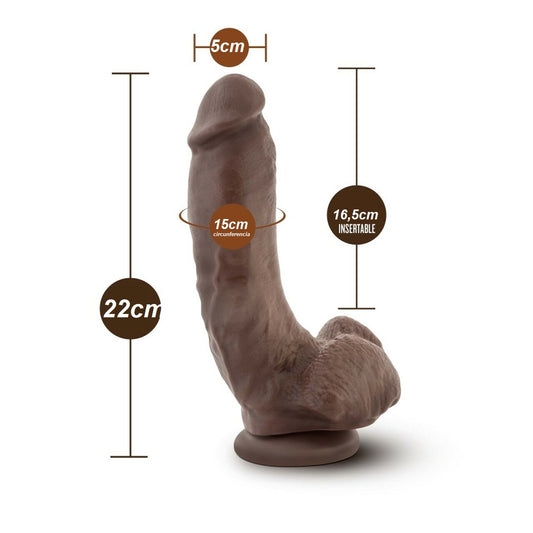 Dildo 22cm Realista Suave Consolador Moreno Loverboy - The Mechanic - Chocolate
