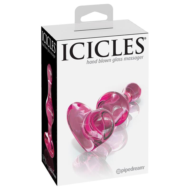 Plug Anal De Cristal, Hipoalergénico Elegante Icicles 75 Rosa