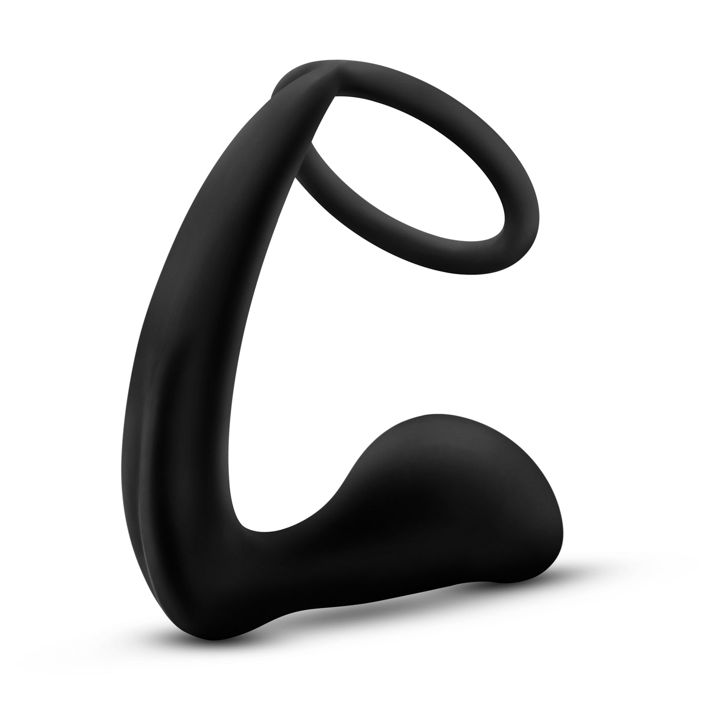 Plug Anal Silicon Con Sujetador, Estimulador Anal Prostatico Anal Adventures - Platinum - Cock Ring Plug - Black
