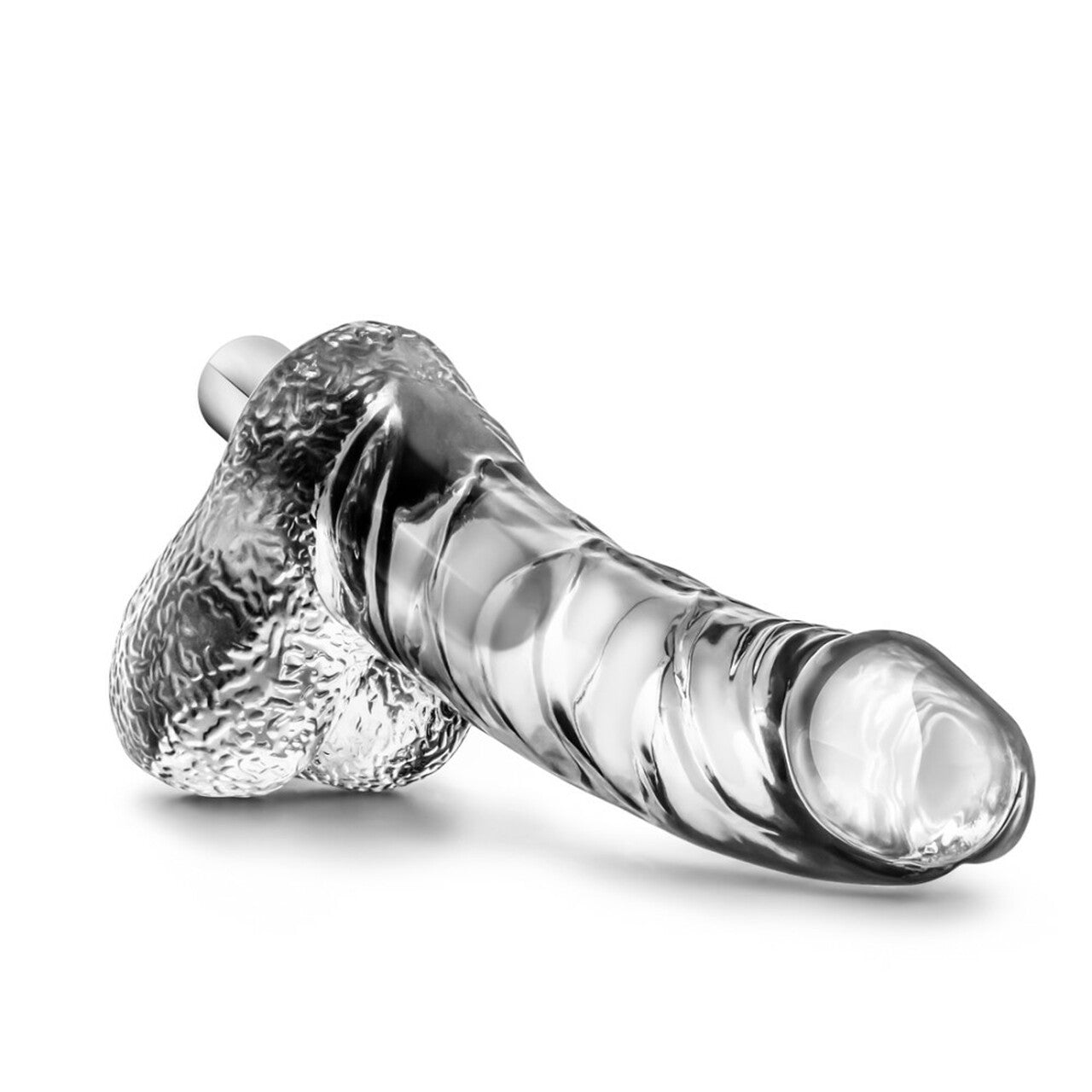 Dildo Anal Vaginal 14cm Pequeño Principiantes Ding Dong Naturally Yours - Vibrating Ding Dong - Clear