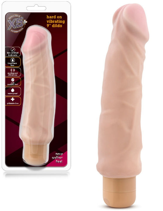 Dildo Suave Vibrador Realista 22cm Consolador X5 Plus - Hard On Vibrating 9" Dildo - Beige