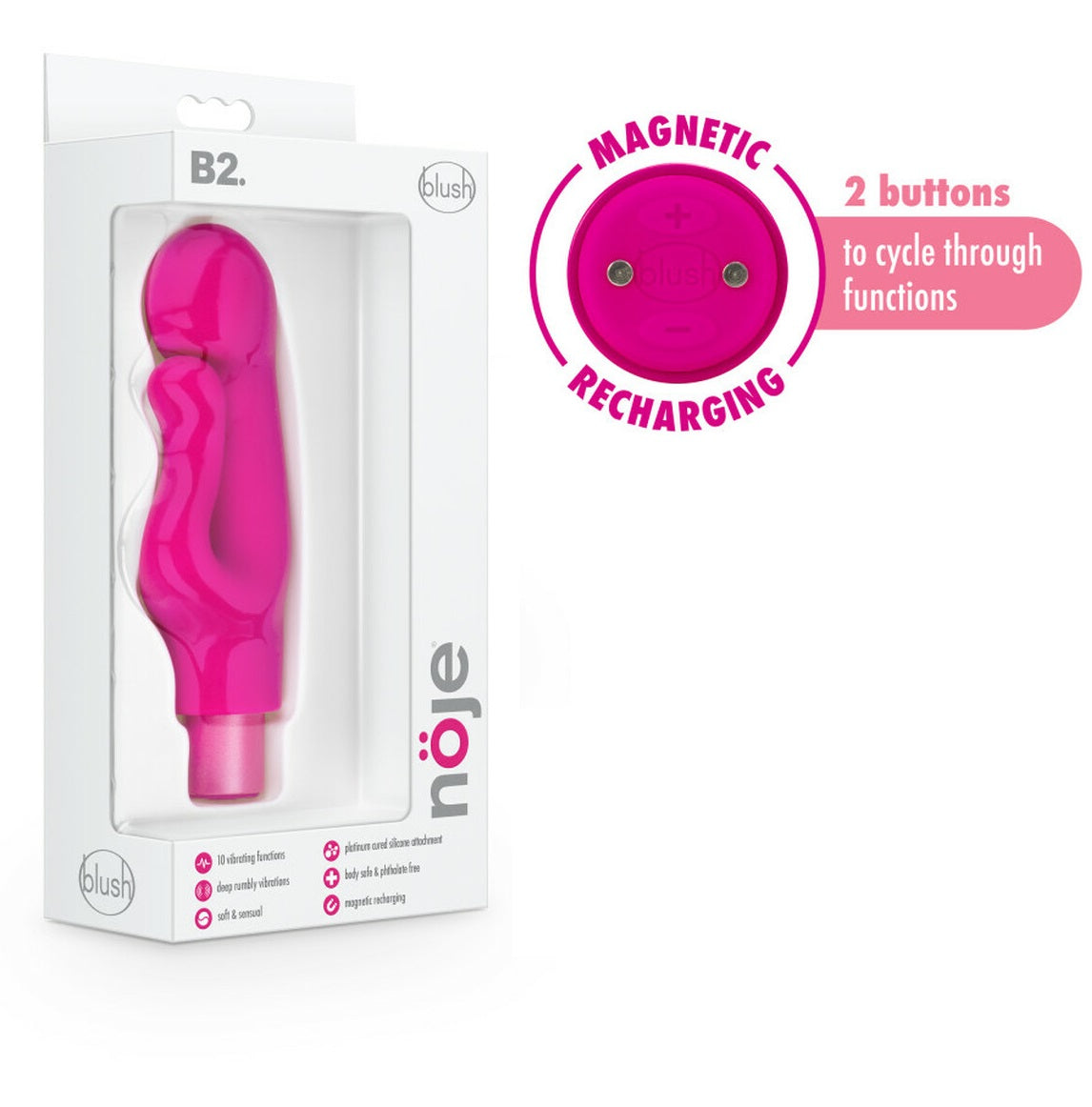 Potente Estimulador Vaginal Vibrador Recargable Consolador Noje - B2. - Lily