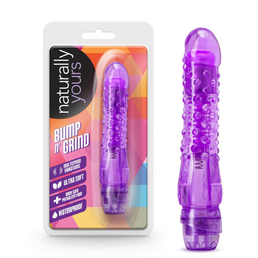 Vibrador 15cm Principiante Dildo Consolador Multivelocidad Naturally Yours - Bump n Grind - Purple