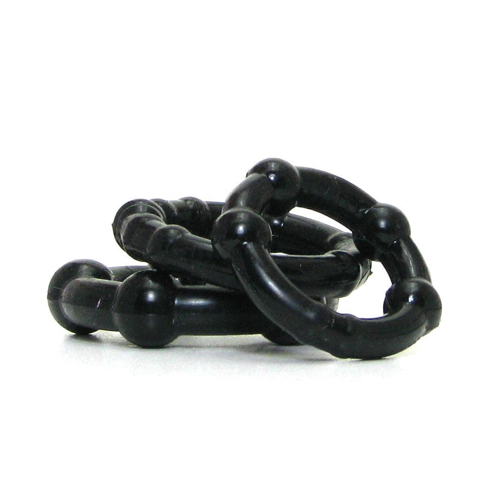 Anillo Retención Retardar Liga Para Pene Kit 3 Cock Ram Beaded Cock Rings