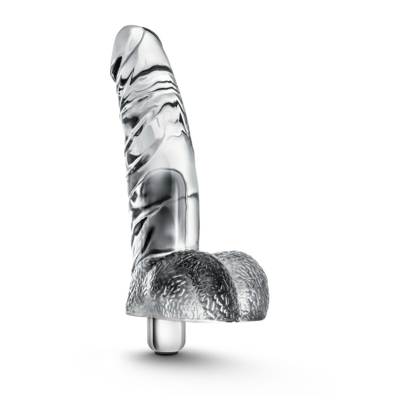 Dildo Anal Vaginal 14cm Pequeño Principiantes Ding Dong Naturally Yours - Vibrating Ding Dong - Clear