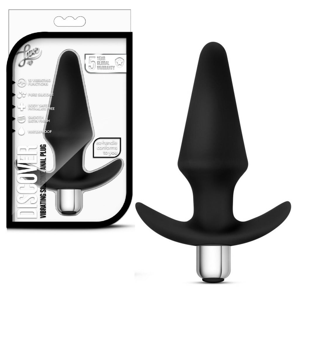 Plug Anal Fantasy Mini Vibrador De Silicon, Principiantes Luxe - Discover - Black