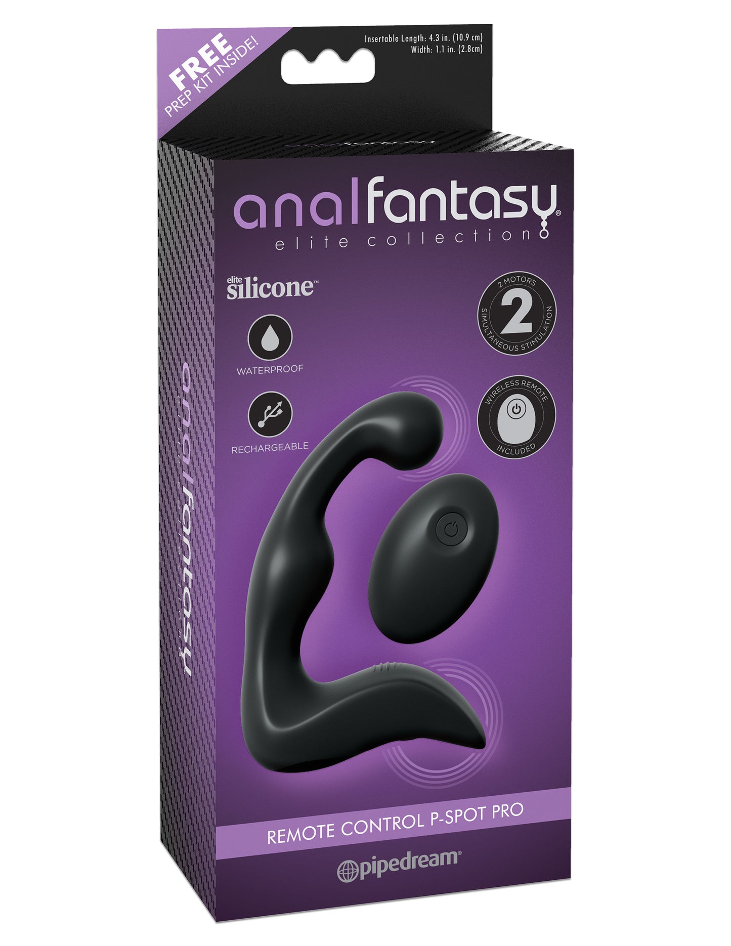 Estimulador Prostático Recargable Plug anal Fantasy Elite Remote Control P-Spot Pro